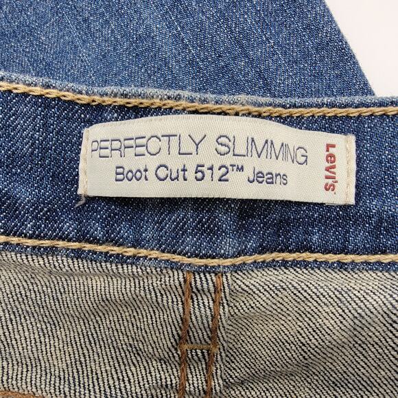 LEVI'S 512 Perfectly Slimming Y2K Bootcut Jeans - Size 10 Short - Picture 5 of 7